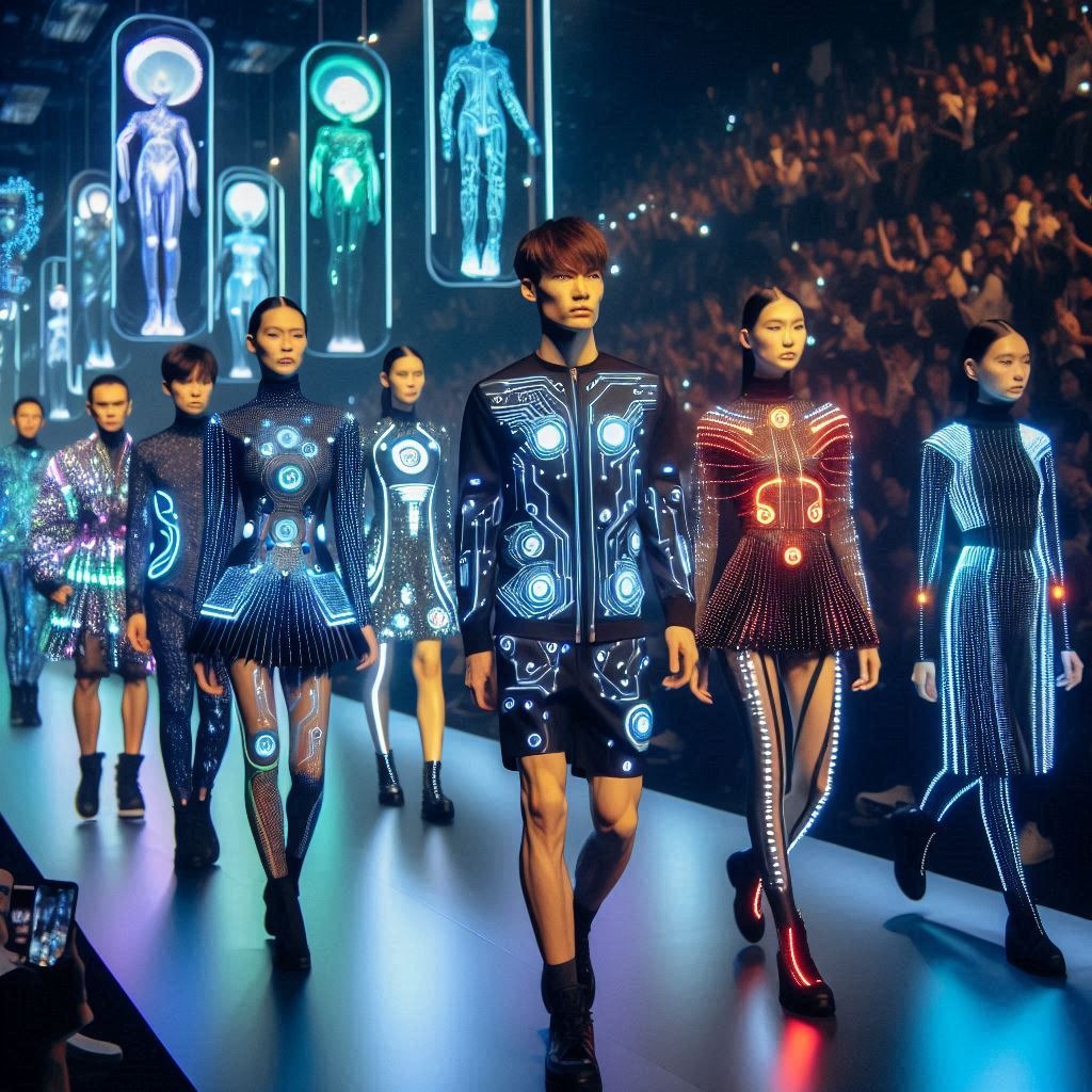 Tendências e inovações futuras Eventualmente, os mundos físico e digital se fundirão ainda mais do que já estão. Os têxteis eletrônicos poderão em breve ser utilizados para aprimorar as experiências de realidade virtual. Imagine usar roupas inteligentes que ofereçam feedback tátil enquanto você se move por um ambiente de realidade virtual extraordinário. Muitos dos jogos de realidade virtual atuais já elevam a compreensão da interação a outro nível. Mostra que o movimento físico e a resposta digital estão se integrando cada vez mais, algo que os têxteis eletrônicos poderão amplificar em um futuro próximo.